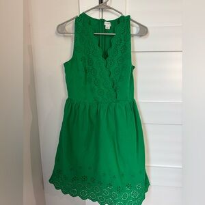J. Crew Women’s Green Eyelet Dress size 4